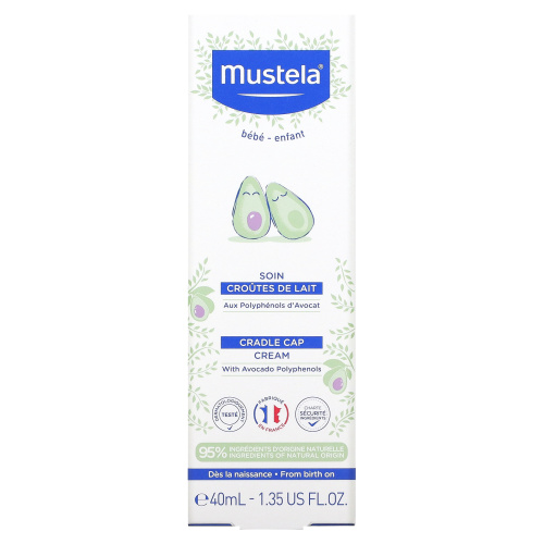 Mustela, Cradle Cap Cream, 1.35 fl oz (40 ml) фото 2