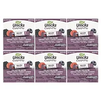 Nature&#x27;s Way, Umcka, Cold + Flu, Berry, 6 Boxes, 10 Packets Each