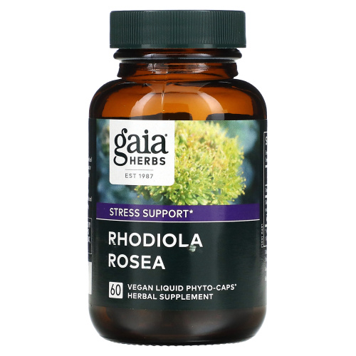 Gaia Herbs, Rhodiola Rosea, 60 растительных капсул с жидкостью фото 3