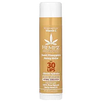 Hempz, Herbal Lip Sunscreen, SPF 30, Sweet Pineapple &amp; Honey Melon, 0.15 oz (4.25 g)