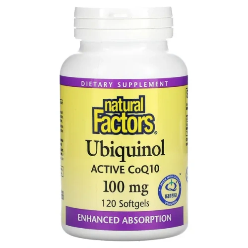 Natural Factors, Ubiquinol, Active CoQ10, 100 mg, 120 Softgels