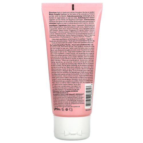 Yes To, Watermelon, Daily Hand Cream, 3 oz (85 g) фото 2