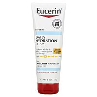 Eucerin, ежедневный увлажняющий крем, SPF 30, без отдушек, 226 г (8 унций)