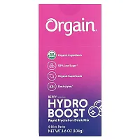 Orgain, Hydro Boost Rapid Hydration Drink Mix, Berry, 8 Stick Packs, 0.45 oz (13 g) Each