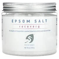 White Egret Personal Care, Epsom Salt, Recovery, Eucalyptus &amp; Peppermint, 16 oz (454 g)