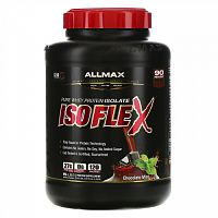 ALLMAX, Isoflex, чистый изолят сывороточного белка (фильтрация ИСБ частицами, заряженными ионами), со вкусом шоколада и мяты, 2,27 кг (5 фунтов)