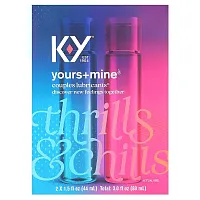 K-Y, Yours+Mine, Couples Lubricants , 2 Count, 1.5 fl oz (44 ml) Each