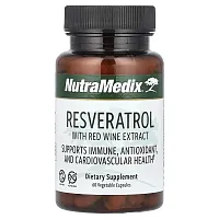 NutraMedix, Resveratrol with Red Wine Extract, 60 Vegetable Capsules