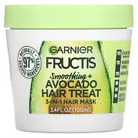 Garnier, Fructis, 1-минутная разглаживающая маска для волос, с экстрактом авокадо, 100 мл