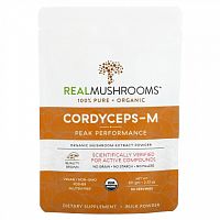 Real Mushrooms, Cordyceps-M, органический экстракт грибов в порошке, 60 г (2,12 унции)