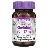 Bluebonnet Nutrition, Extra Strength Chelated Iron, 27 mg, 90 Vegetable Capsules