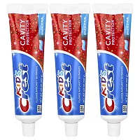 Crest, Kids, Cavity Protection, Fluoride Anticavity Toothpaste, Sparkle Fun, 3 Pack, 4.6 oz (130 g) Each