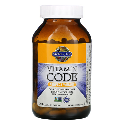 Garden of Life, Vitamin Code, Perfect Weight, 240 вегетарианских капсул фото 3