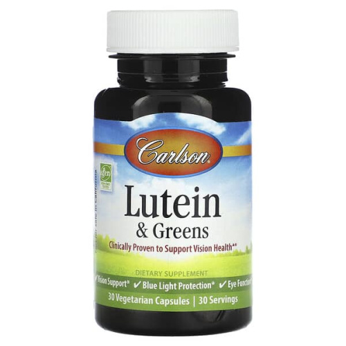 Carlson, Lutein &amp; Greens , 30 Vegetarian Capsules