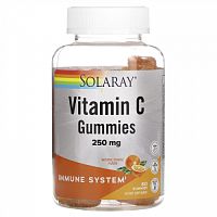 Solaray, Vitamin C Gummies, Natural Orange, 125 mg, 60 Gummies