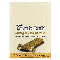 NuGo Nutrition, Smarte Carb Bar, Peanut Butter Crunch, 12 Bars, 1.76 oz (50 g) Each