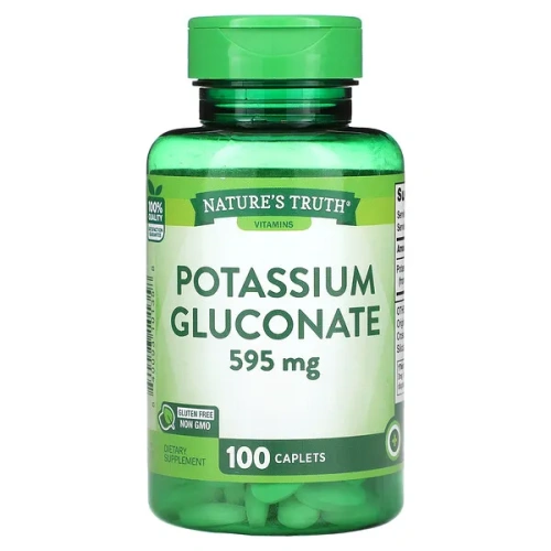 Nature&#x27;s Truth, Potassium Gluconate, 595 mg, 100 Caplets