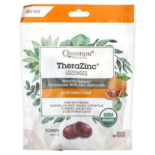 Quantum Health, TheraZinc, Lozenges, Blood Orange, 18 Lozenges