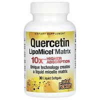 Natural Factors, Quercetin LipoMicel Matrix, 30 Liquid Softgels