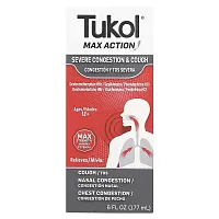 Tukol, Max Action, Severe Congestion &amp; Cough, Ages 12+, 6 fl oz (177 ml)