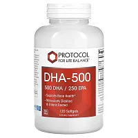 Protocol for Life Balance, DHA-500, 120 Softgels