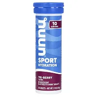 Nuun, Sport Hydration, Effervescent Electrolyte Drink, Tri-Berry, 10 Tablets