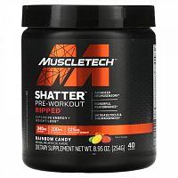 MuscleTech, Shatter Pre-Workout, Ripped, радужные конфеты, 254 г (8,95 унции)