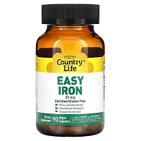 Country Life, Easy Iron, 25 mg, 90 Vegan Capsules