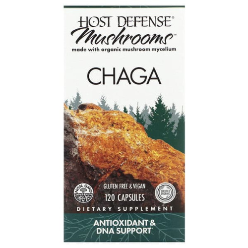 Host Defense, Mushrooms, Chaga, 120  Capsules