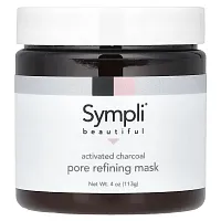 Sympli Beautiful, Activated Charcoal Pore Refining Beauty Mask, 4 oz (113 g)