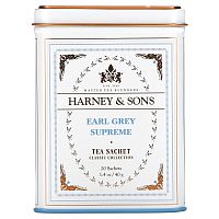 Harney & Sons, Качественные сорта чая, эрл грей Supreme, 20 саше, 40 г (1,4 унции)