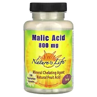 Nature&#x27;s Life, Malic Acid , 800 mg, 100 Vegetarian Capsules