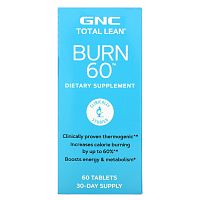 GNC, Total Lean, Burn 60, средство для эффективного сжигания жира, 60 таблеток