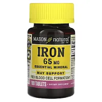 Mason Natural, Iron, 65 mg, 100 Tablets