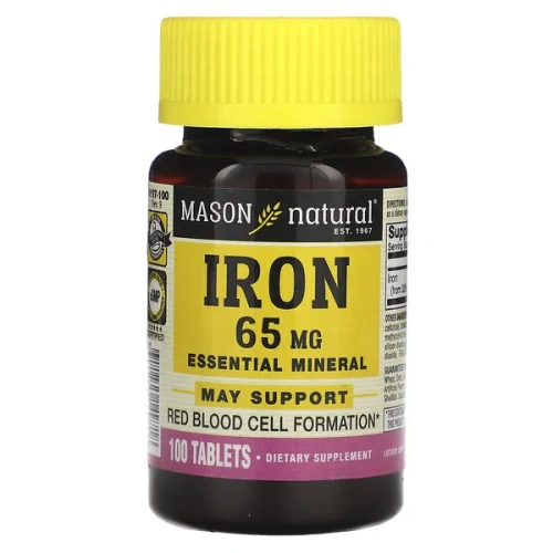 Mason Natural, Iron, 65 mg, 100 Tablets