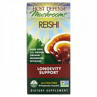 Fungi Perfecti, Host Defense Mushroom, рейши, 60 вегетарианских капсул