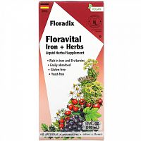 Floradix, Floravital Iron + Herbs, 500 мл (17 жидк. Унций)