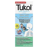 Tukol, Children&#x27;s, Cold &amp; Flu, Ages 6-11, Berries, 4 fl oz (118 ml)