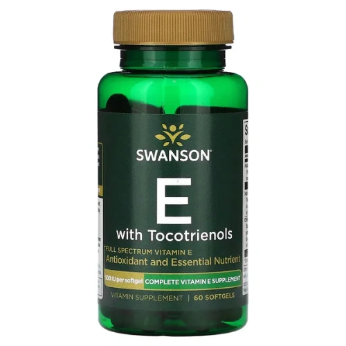 Swanson, E with Tocotrienols, 100 IU, 60 Softgels