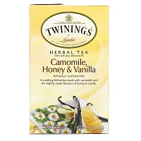 Twinings, травяной чай, ромашка, мед и ваниль, без кофеина, 20 чайных пакетиков в индивидуальной упаковке, 32 г (1,13 унции)