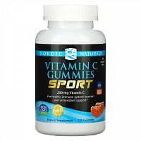 Nordic Naturals, Sport, Vitamin C Gummies, Tart Tangerine, 250 mg, 120 Gummies