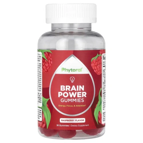 Phytoral, Brain Power Gummies, Raspberry , 30 Gummies