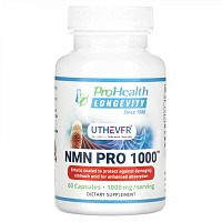 ProHealth Longevity, Uthever, NMN Pro 1000, 500 мг, 60 капсул