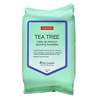 Purederm, Make-Up Remover Cleansing Towelettes, Tea Tree, 30 Wet Towelettes