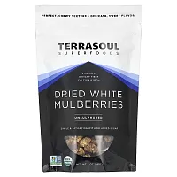 Terrasoul Superfoods, Dried White Mulberries, Unsulphured, 5 oz (141 g)