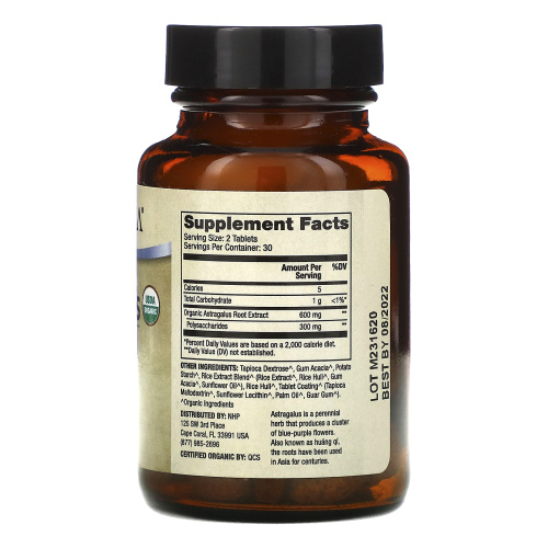 Dr. Mercola, Organic Astragalus Extract, 60 Tablets фото 2