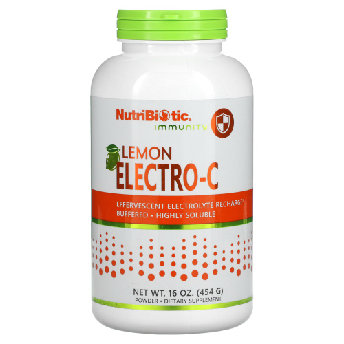 NutriBiotic, Immunity, Lemon Electro-C Powder, 16 oz (454 g)