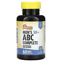 Sundance Vitamins, Men&#x27;s 50+, ABC Complete Multivitamin Multimineral, 60 Coated Caplets