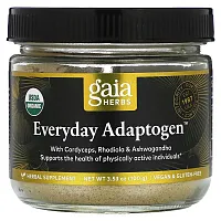 Gaia Herbs, Everyday Adaptogen, With Cordyceps, Rhodiola &amp; Ashwagandha, 3.53 oz (100 g)