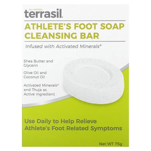 Terrasil, Athlete&#x27;s Foot Soap Cleansing Bar, 75 g